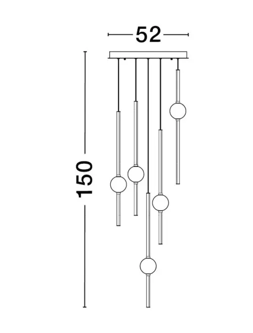 Luster 9695258 NOVA LUCE LED 61W 5589lm 3000K 230V IP20